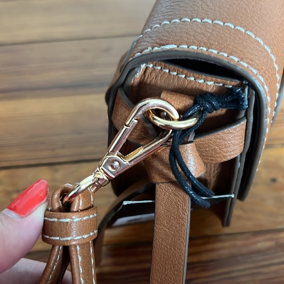 Rachel Zoe Edessi Brown Saddle Crossbody Bag with Equestrian Design - Picture 8 of 13